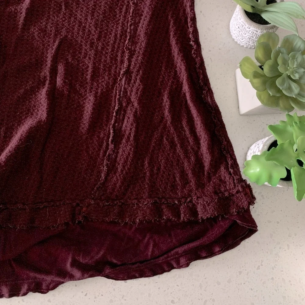 FREE PEOPLE oversized thermal long sleeve top size XS
